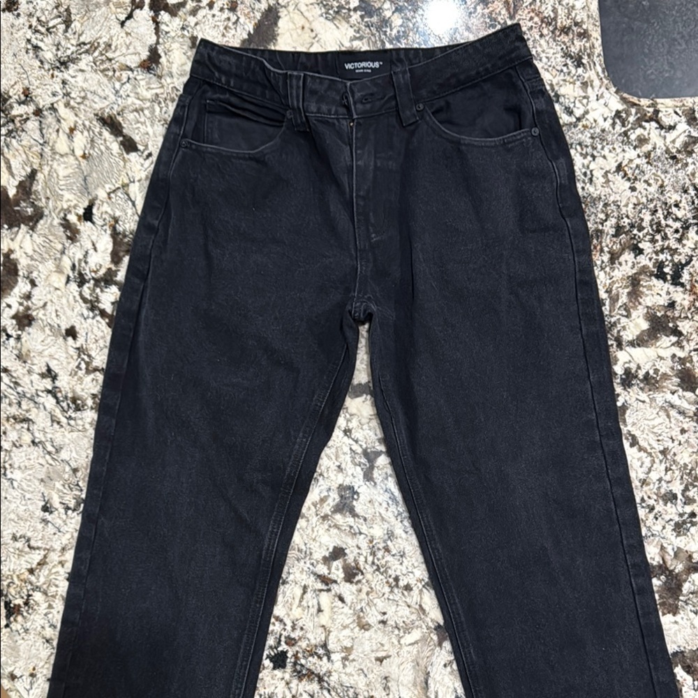 Victorious Black Straight Jeans Classic Style size 30 x 30